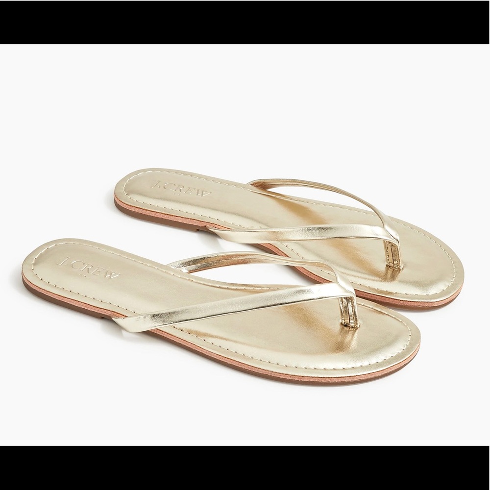 Pretty easy summer flip flops gold